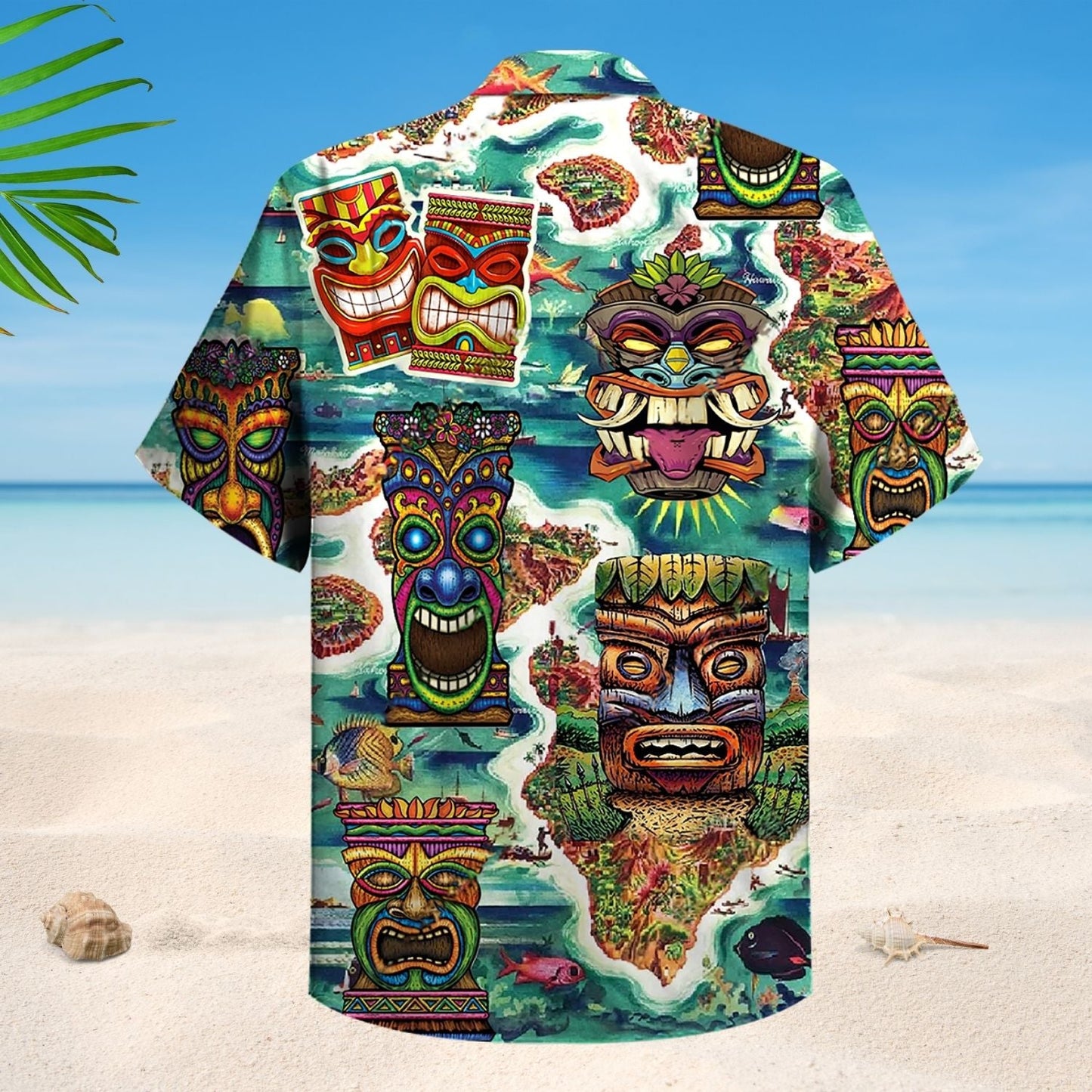 Aloha Tiki Hawaiian Shirt Pattern View For Relaxed Warm Weather Outfits