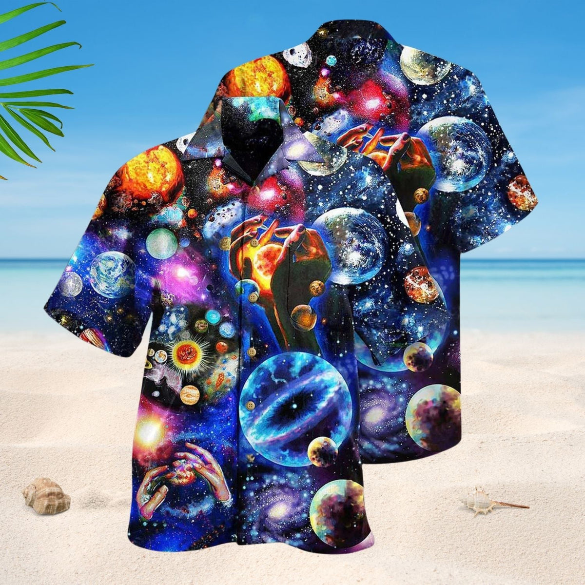 Galaxy Planet Hawaiian Shirt For Resort Getaways And Comfortable Summer Activities
