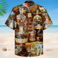Happiness Whisky Fun Hawaiian Shirt Pattern Detail For Summer Holidays And Outdoor Fun