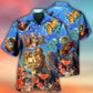 Cat Diving Sea Artistic Hawaiian Shirt Pattern View For Relaxed Warm Weather Outfits