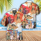 Funny Cat Samurai Japanese Hawaiian Shirt Design Detail For Beach Days And Holiday Travel