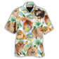 Dog Pomeranian Banana Fun Hawaiian Shirt Artwork Detail For Resort Trips And Outdoor Activities