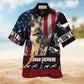 German Shepherd Strong Dog Personalized Photo Hawaiian Shirt Button Front Artwork For Vacation Style