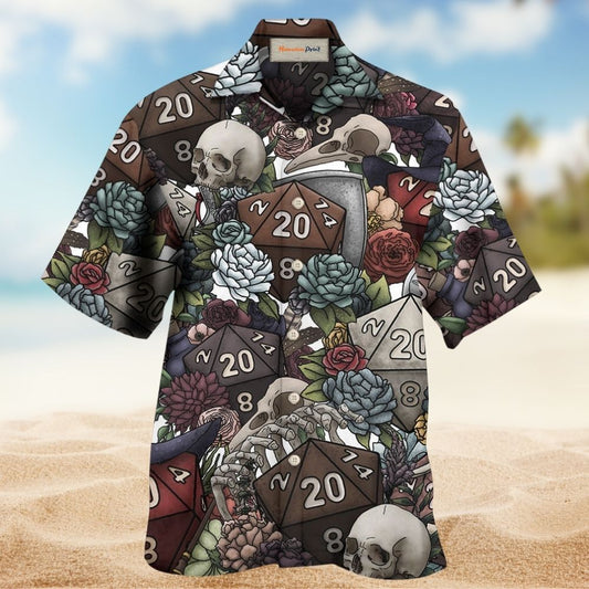 Dark Fantasy Dice Hawaiian Shirt For Beach Days, Summer Outings, And Thoughtful Gift Giving