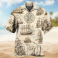 Vintage Sailing Nautical Pirate Map Adventure Hawaiian Shirt For Vacation Days And Relaxed Coastal Outings