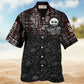 Retro Halloween Summer Camp Horror Counselor Hawaiian Shirt Artwork Detail For Tropical Trips And Casual Outings