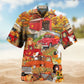 Truck Halloween Pumpkins Hawaiian Shirt For Summer Events And Casual Outdoor Wear