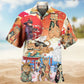 Funny Cat Samurai Japanese Hawaiian Shirt For Summer Events And Casual Outdoor Wear