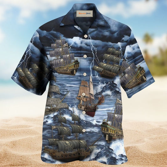 Sailing Storm Thunder Hawaiian Shirt For Resort Getaways And Comfortable Summer Activities