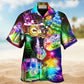 Festive Christmas Camera Everything Hawaiian Shirt Pattern View For Relaxed Warm Weather Outfits