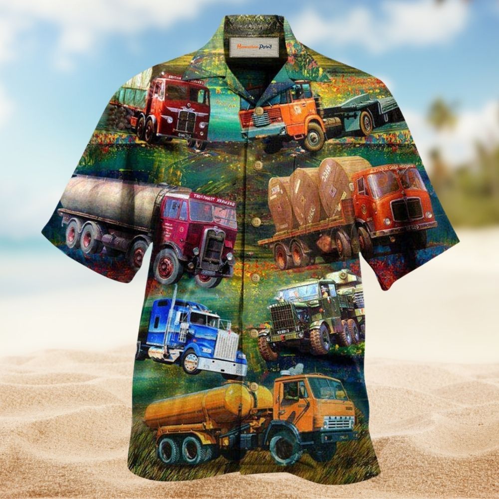 Trucker Hawaiian Shirt For Resort Getaways And Comfortable Summer Activities