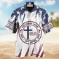 Vietnam Veteran Day Star Tribute Hawaiian Shirt Pattern Detail For Vacation Travel And Daily Wear