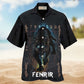 Wolf Norse Warrior Mythic Hawaiian Shirt Design Detail For Beach Days And Holiday Travel