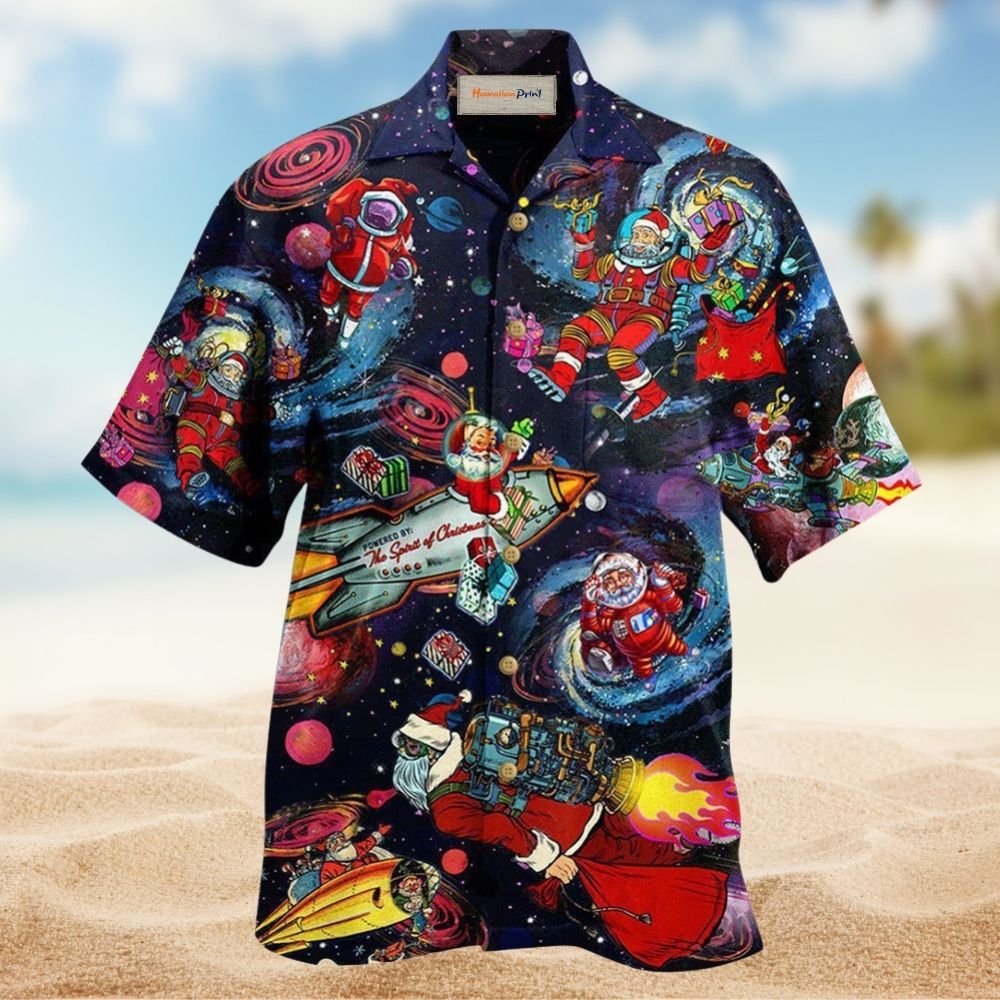 Christmas Santa Space Fantasy Hawaiian Shirt For Warm Weather Adventures And Everyday Comfort