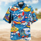 Deep Sea Submarine Wave Hawaiian Shirt Pattern Detail For Island Holidays