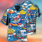 Deep Sea Submarine Wave Hawaiian Shirt Design View For Casual Outings