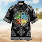 Norse Warrior Blood Symbol Hawaiian Shirt Artwork View For Weekend Travel And Beach Style