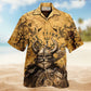 Funny Norse Warrior Meows Valhalla Hawaiian Shirt Design Detail For Beach Days And Holiday Travel