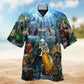Skull Couple Dance Hawaiian Shirt Artwork Detail For Tropical Trips And Casual Outings