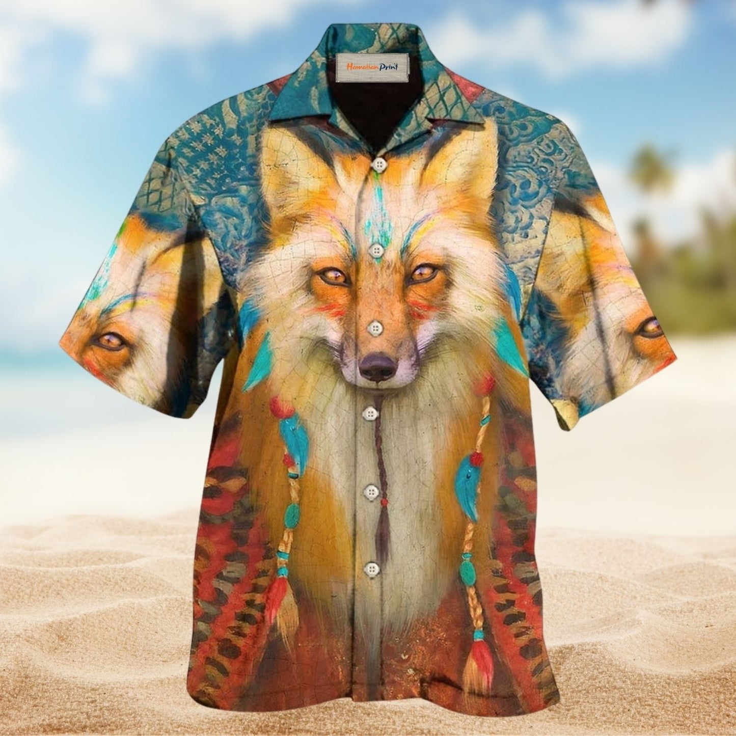 Bohemian Wolf Peace Hawaiian Shirt For Warm Weather Adventures And Everyday Comfort