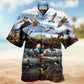 Peaceful Canada Geese Sky Hawaiian Shirt Design View For Casual Summer Styling