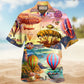 Steampunk Hot Air Balloon Travel Hawaiian Shirt Pattern View For Lightweight Everyday Style