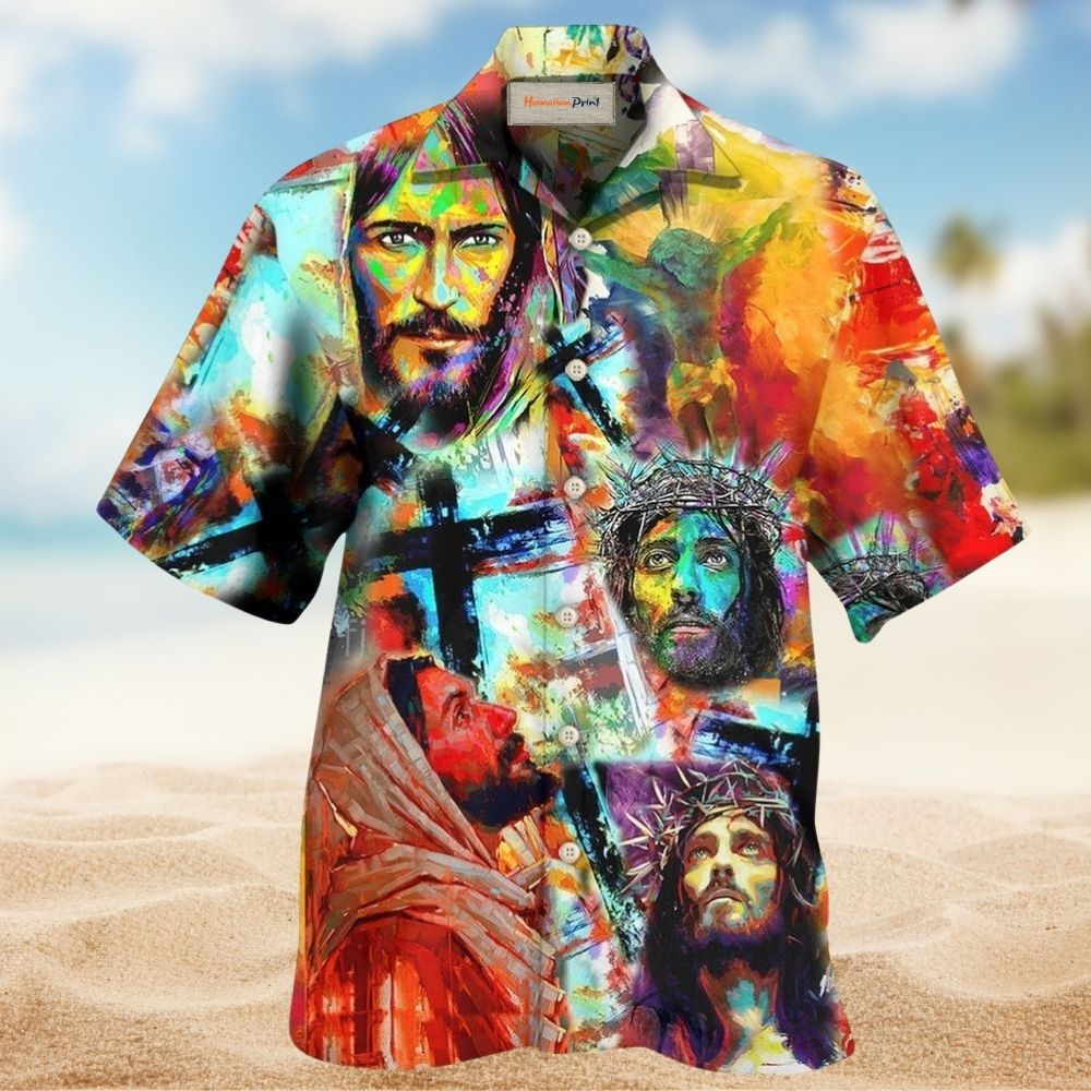 Lion Faith Peace Hawaiian Shirt For Summer Vacation And Beach Travel