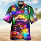 Festive Car Christmas Everything Hawaiian Shirt Pattern View For Relaxed Warm Weather Outfits