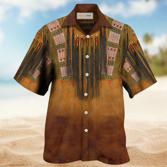 Bohemian Vintage Peace Hawaiian Shirt Pattern Detail For Summer Holidays And Outdoor Fun