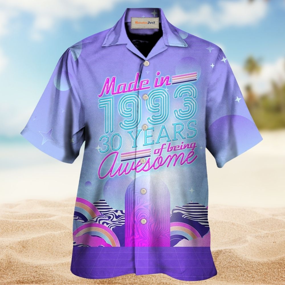 Awesome Birthday Celebration Hawaiian Shirt For Beach Parties And Weekend Getaways