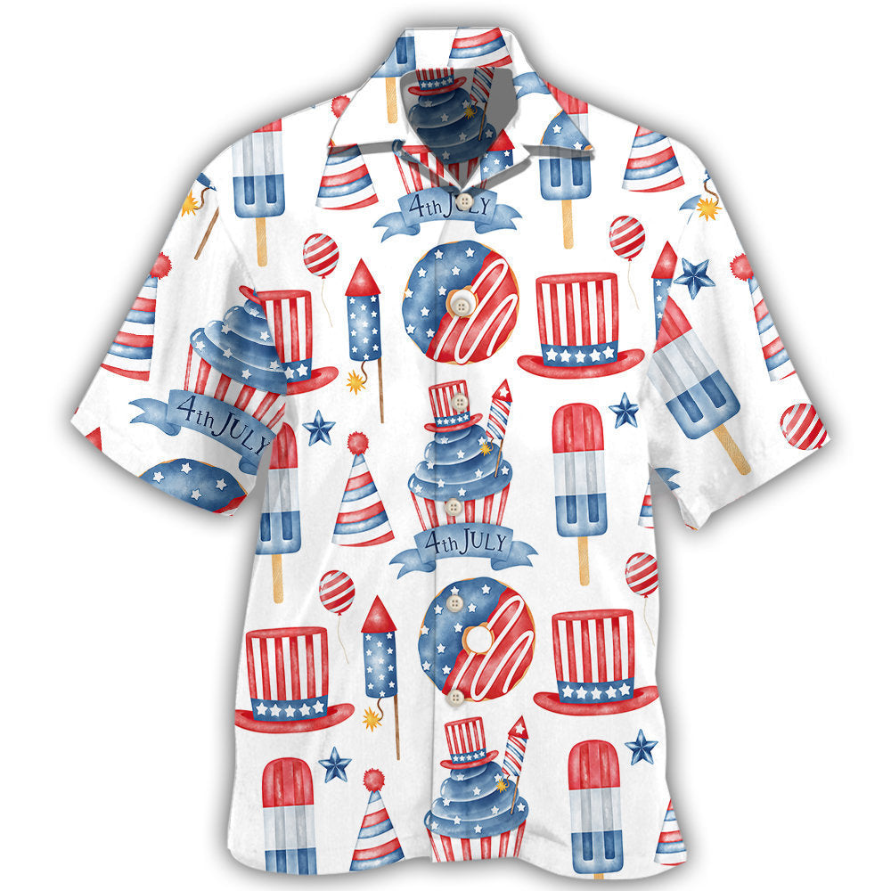 Creative Independence Hawaiian Shirt For Coastal Travel, Casual Events, And Comfortable Summer Wear
