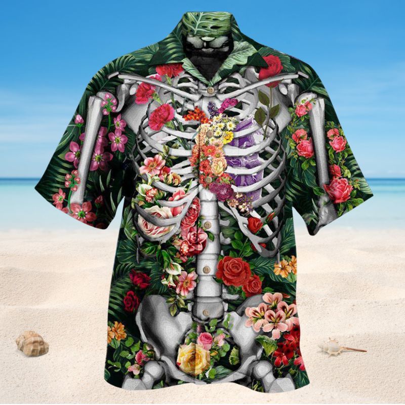 Inside We Are All The Same Flowers Hawaiian Shirt For Summer Vacation Beach Travel And Relaxed Casual Wear