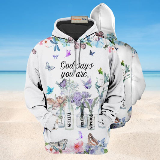 Floral Inspirational Butterfly Hoodie For Relaxed Streetwear Weekend Travel And Everyday Style