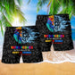 Funny Intelligence Quote Color Beach Shorts For Beach Trips And Relaxed Vacation Styling