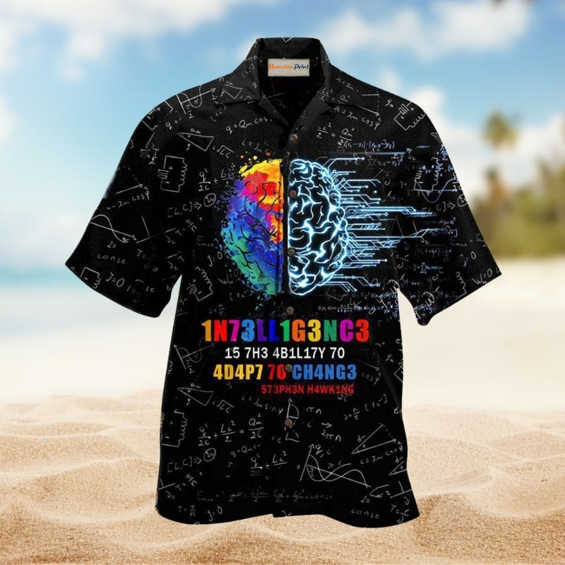 Intelligence Funny Hawaiian Shirt For Vacation Adventures Beach Events And Relaxed Warm Weather Style