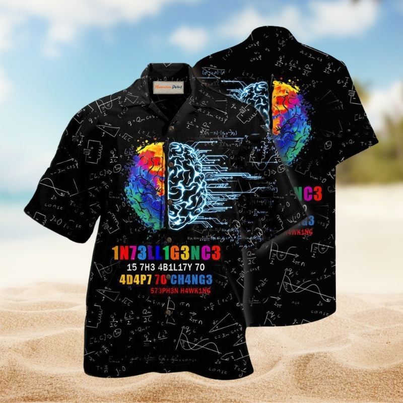 Intelligence Funny Hawaiian Shirt For Vacation Adventures Beach Events And Relaxed Warm Weather Style