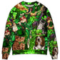 Irish Cat Girl St Patrick Green Light Sweater For Casual Styling Weekend Outings And Creative Gift Giving