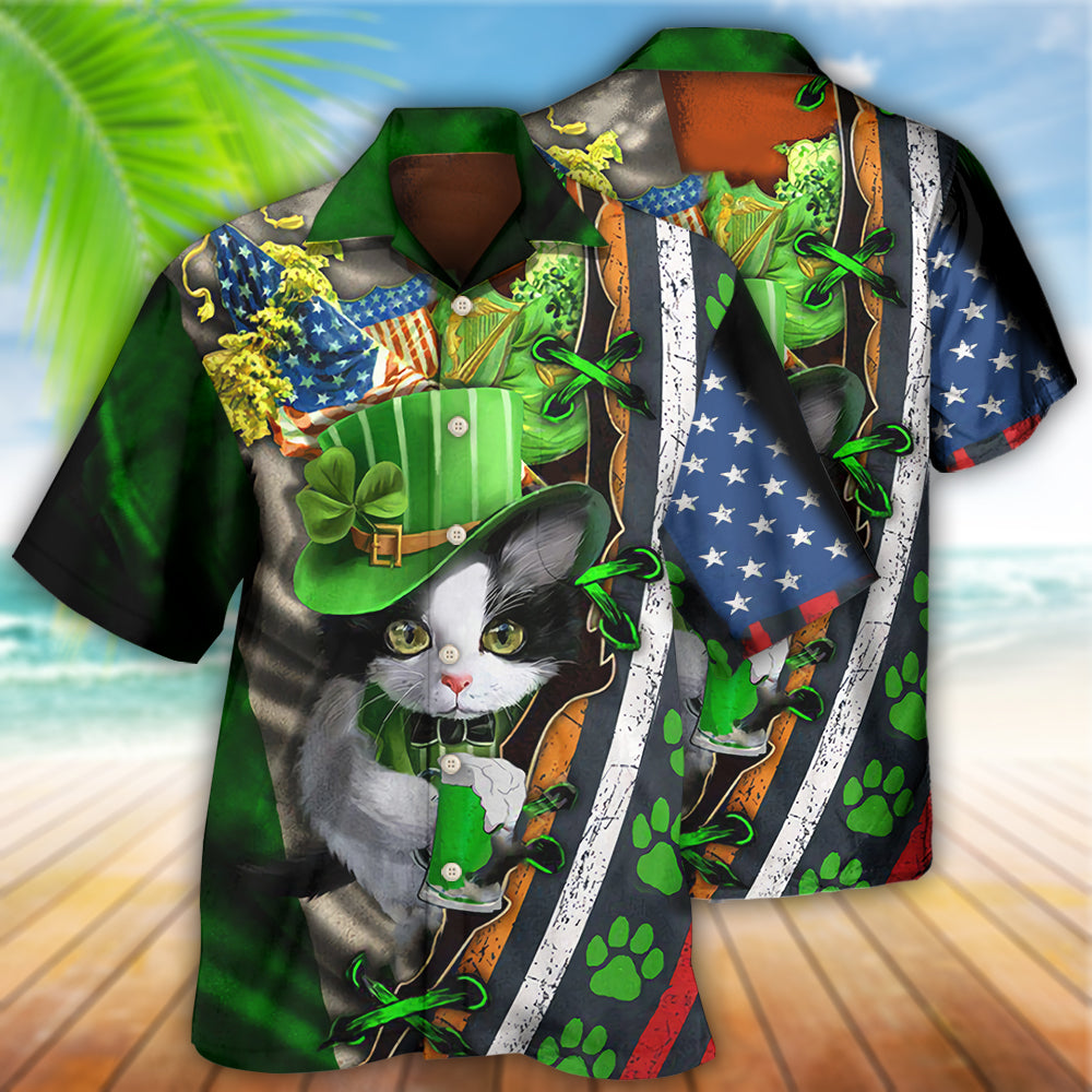 Cat Irish Cats Party Show Hawaiian Shirt Design Detail For Sunny Adventures And Casual Wear