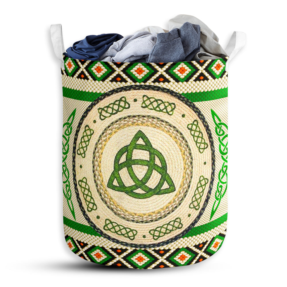 Irish Celtic Knots Laundry Basket For Bathroom Bedroom Storage