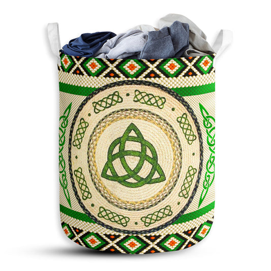 Irish Celtic Knots Laundry Basket For Bathroom Bedroom Storage
