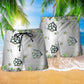 Irish Clover Metal Style Hawaiian Print Beach Shorts For Summer Vacation And Coastal Travel