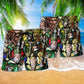 Irish Saint Patrick Countdown Beach Shorts Pattern Detail For Island Trips And Bright Summer Outfits