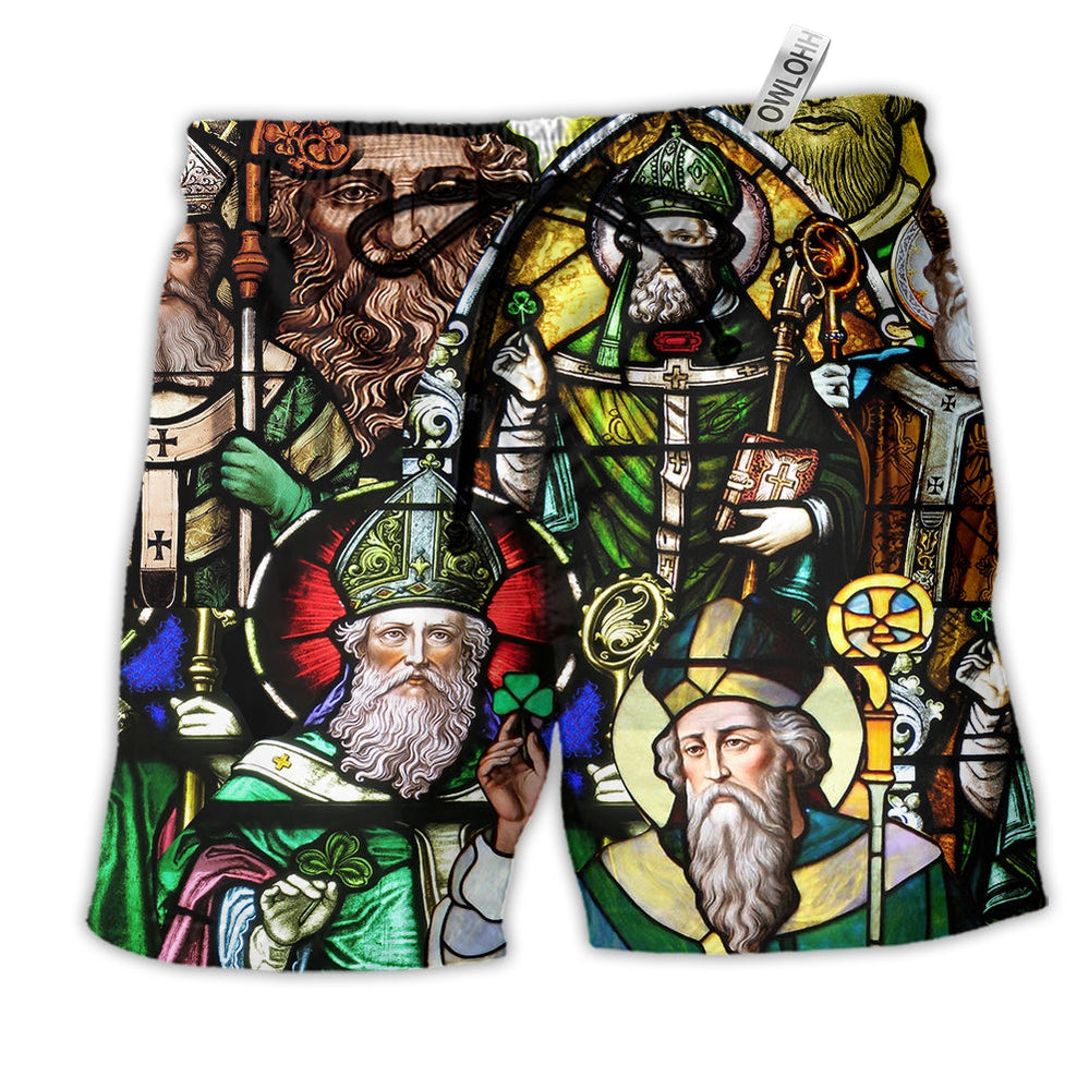 Irish Count Down Every Day To Saint Patricks Day Beach Shorts For Sunny Getaways And Casual Coastal Wear