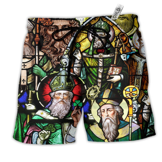 Irish Count Down Every Day To Saint Patricks Day Beach Shorts For Sunny Getaways And Casual Coastal Wear