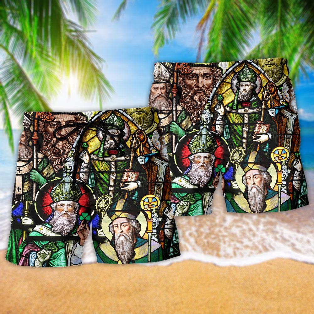 Irish Count Down Every Day To Saint Patricks Day Beach Shorts For Summer Vacation And Coastal Travel
