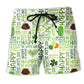 Irish Saint Patrick's Day Beach Shorts Design Detail For Resort And Beach Day Style