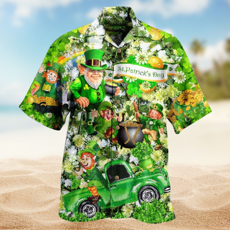 Irish Saint Patrick'S Hawaiian Shirt For Island Vacations, Resort Wear, And Relaxed Seasonal Style