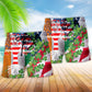 Irish Heritage Independence Beach Shorts Pattern View For Vacation Travel And Outdoor Fun