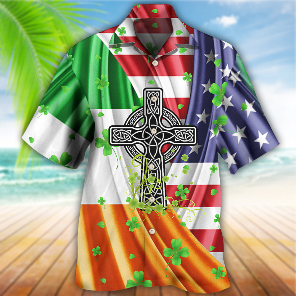 Irish Independence Day Hawaiian Shirt Design Detail For Sunny Adventures And Casual Wear