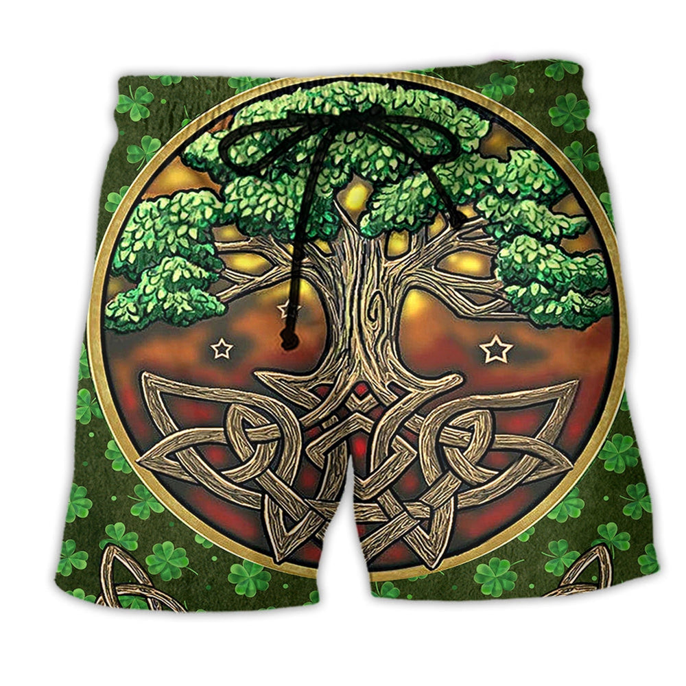 Irish Lucky Beach Shorts Pattern View For Relaxed Vacation Styling